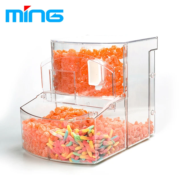 Factory Supply Acrylic Bulk Candy  Food Display Dispenser Bins Sweet Candy Dispenser For Supermarket