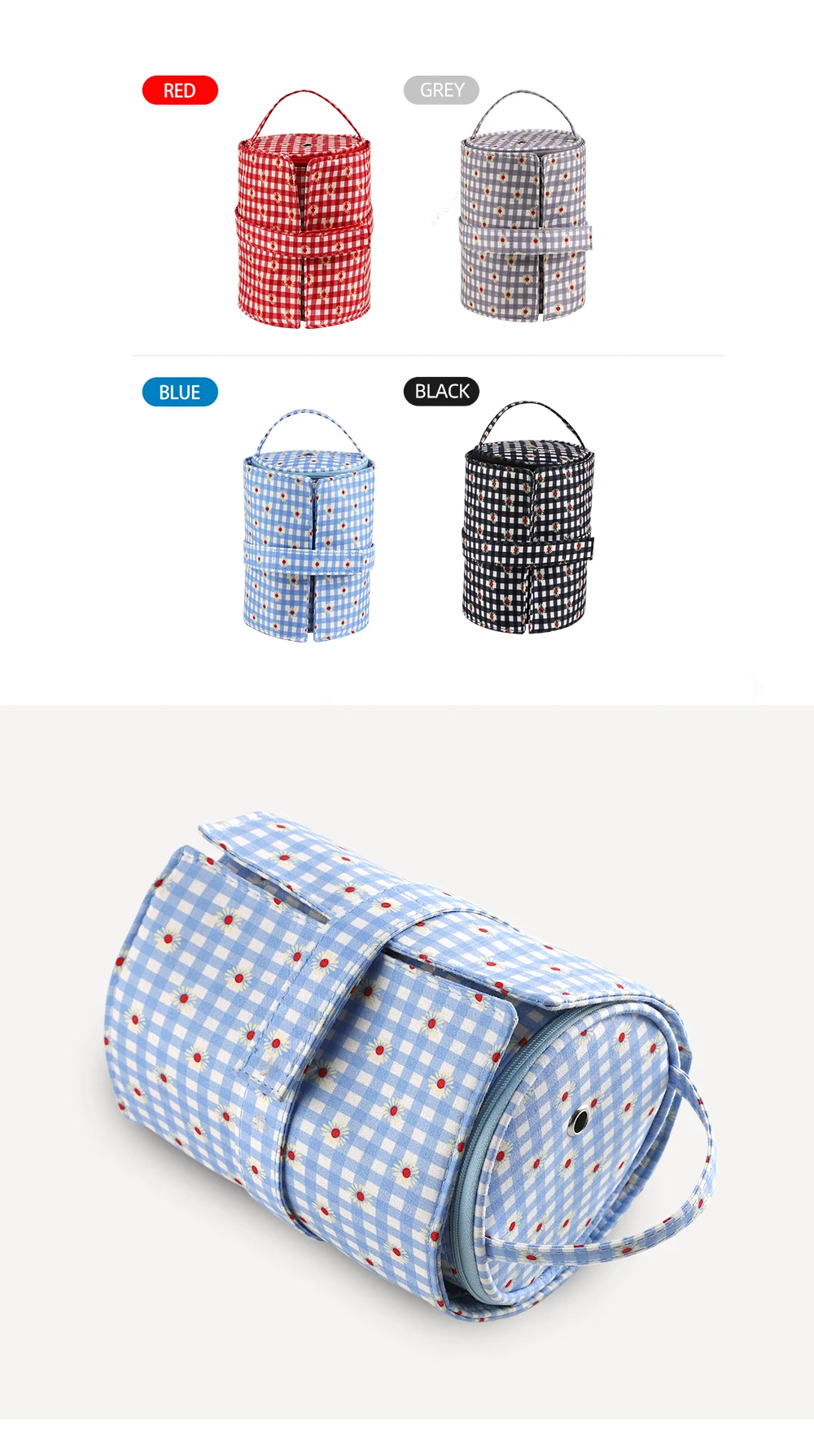 Multi-Function PVC Bucket Bag for Home Storage Crochet Tool & Yarn Storage Measuring Tape Roll Modern Design Living Room Travel