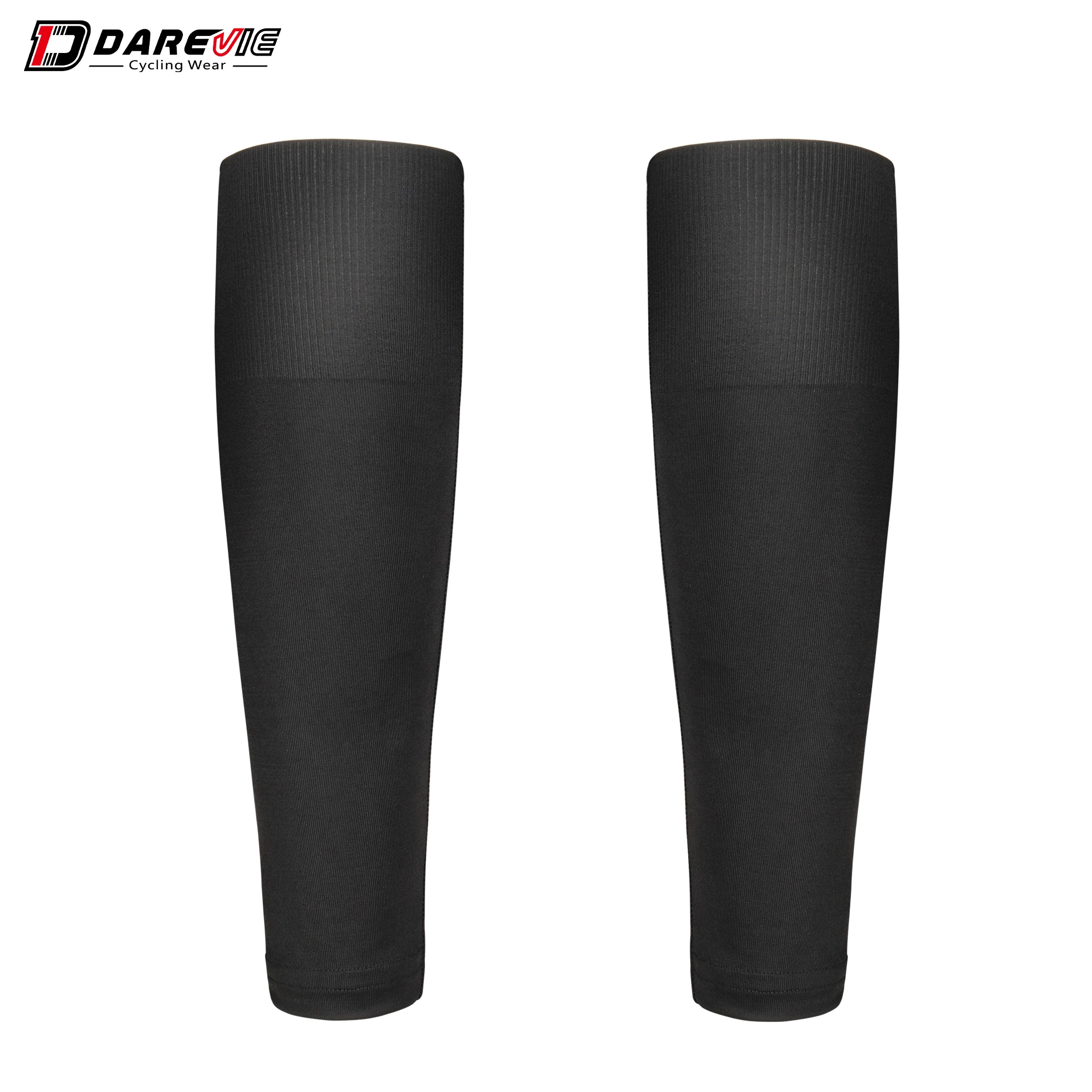 Darevie Wholesale Black Quick Dry Breathable Compression Cycling Bike Calf Shin Sleeves Leg Cycling Support