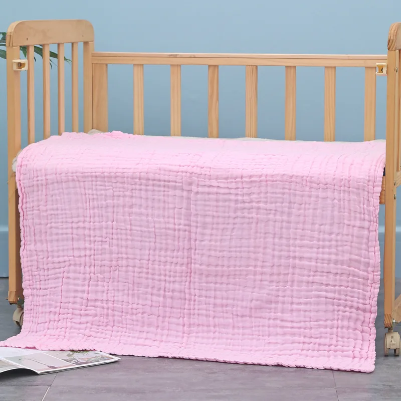 Muslin Baby Blanket 6 Layer Cotton Muslin Baby Girl Blanket Soft Lightweight Breathable Receiving Crib Blanket