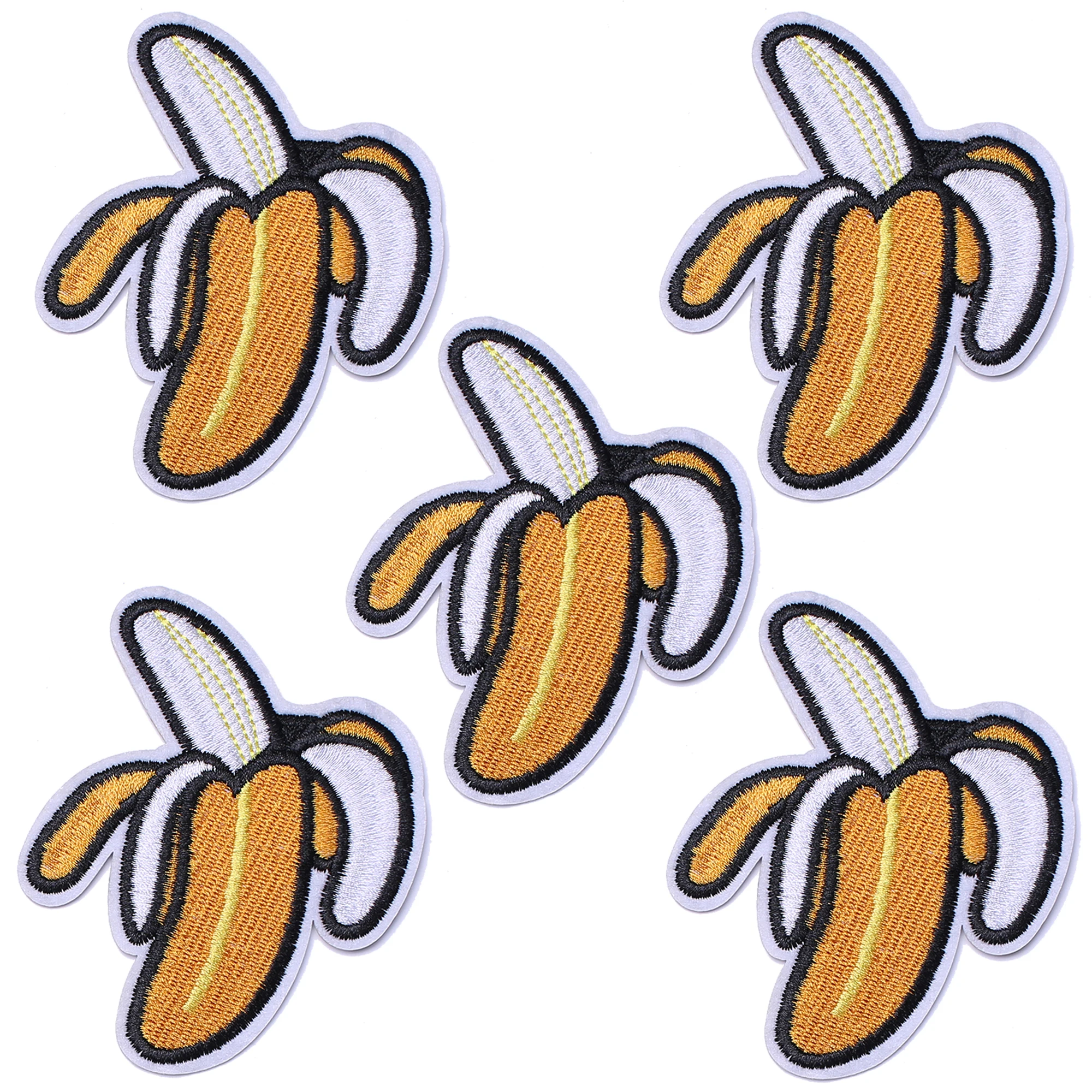 set of 5pcs adult embroidery cloth paste cute the fruit banana clothing accessories hat patch clothing ironing decoration paste