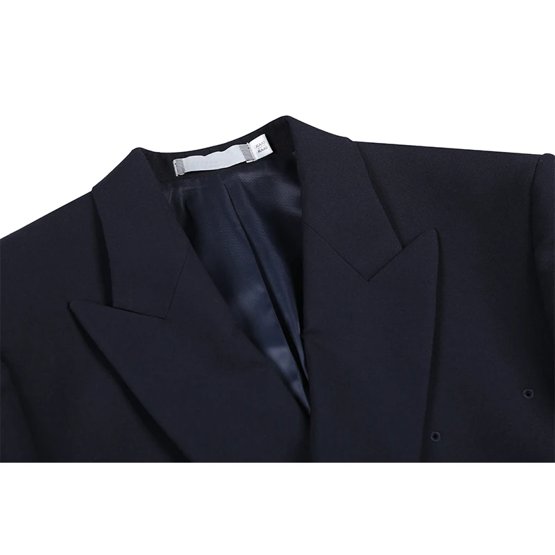 
100% wool mens Pilot Uniforms double breasted peaky lapel metal button silk and thread embroidery ribbon tape for airline 