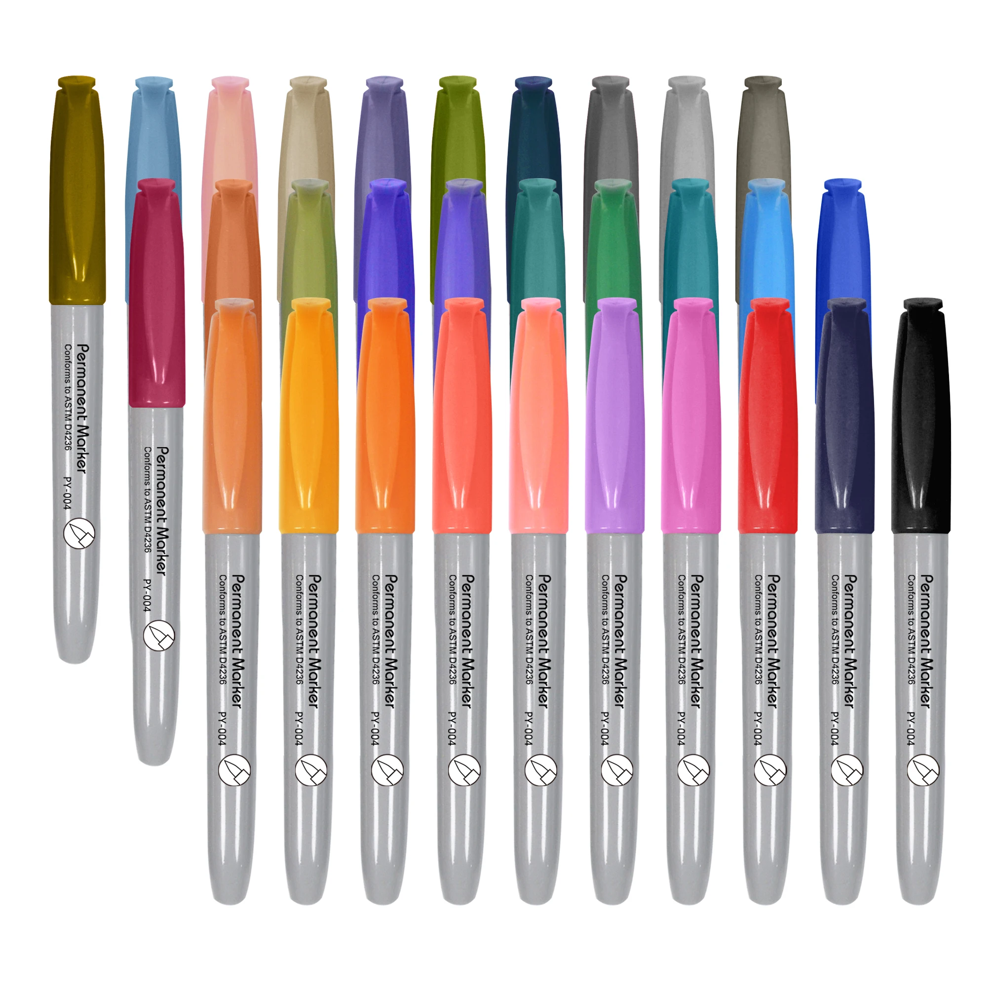 Assorted Colors Permanent Markers, Fine Tip Colored Markers Pens for Adult Coloring Journaling Marking Drawing, Art School