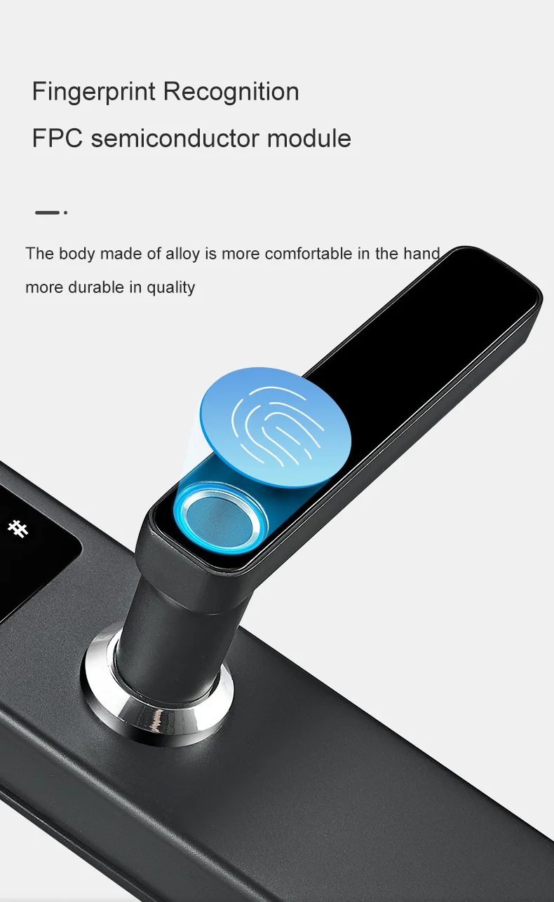 Home Electronic Tuya Tt Lock App Wifi Smart Digital Multi point Biometric Fingerprint Radio Frequency Door Lock 2022