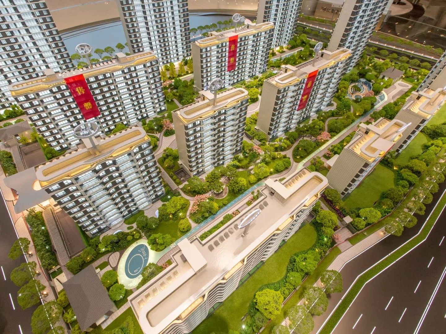 3D Miniature Scale Building Model Construction House Modeling for Real Estate model