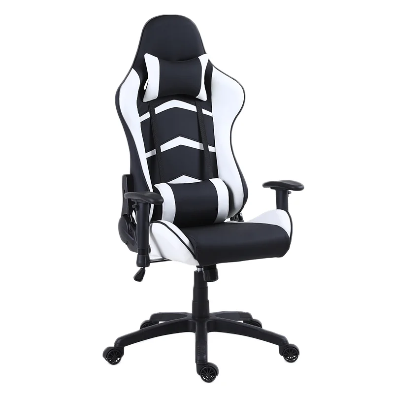 Оптовая Продажа с фабрики большое и высокое офисное черное кресло для геймеров из искусственной кожи откидной