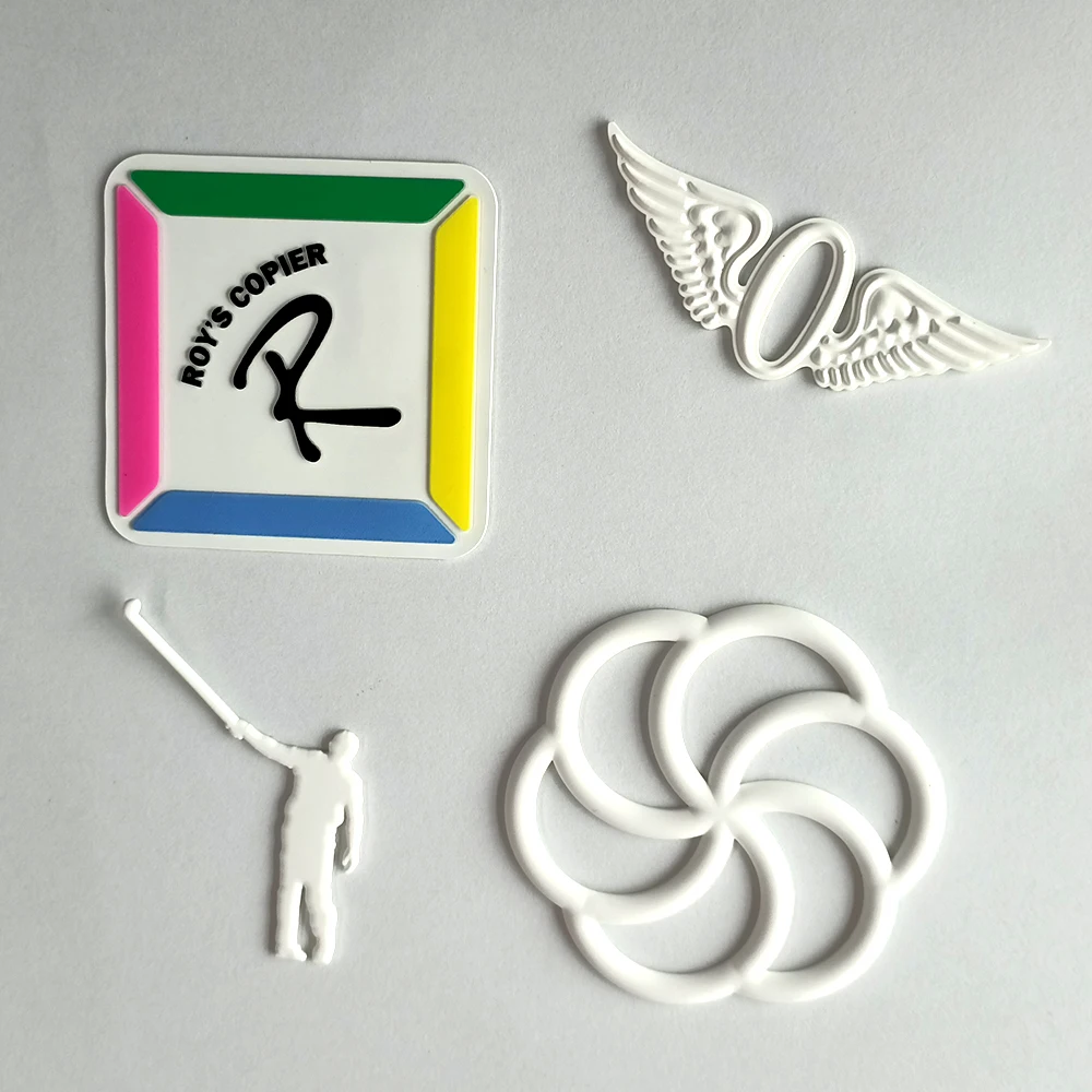 Custom Iron On Heat Press Silicone Sticker T-Shirt 3D Silicone Heat Transfer Printing Garment Label Silicone Logo For Clothes