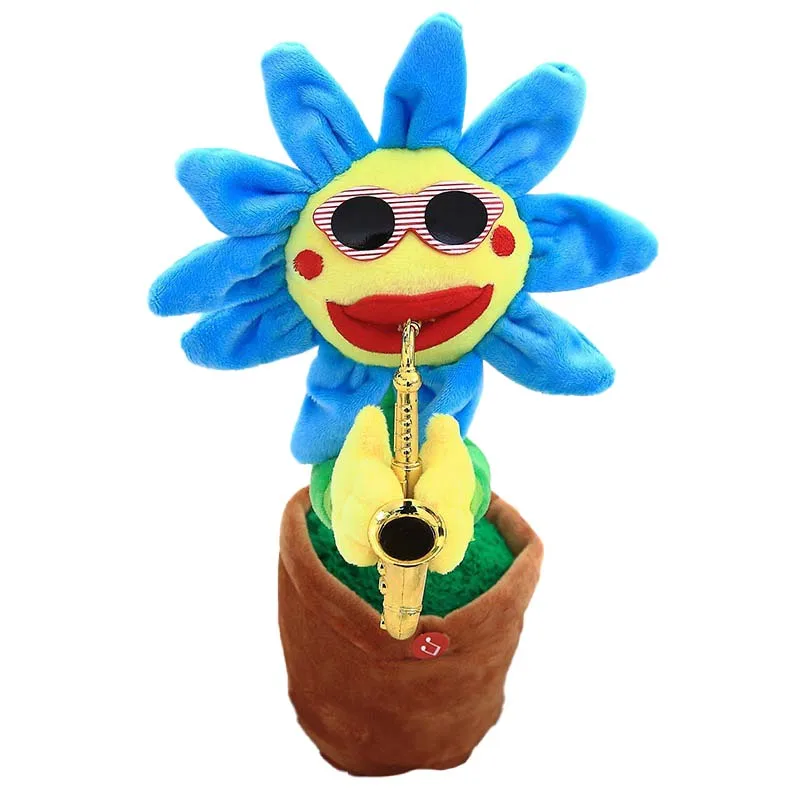 Creative Sun Enchanting Flower Dance Blowing Sark Bluetooth Style Simulation Sunflower Plush Toy