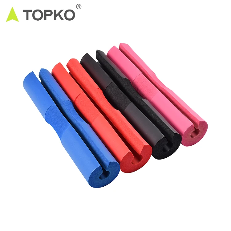 TOPKO weight lifting protective custom logo non slip NBR pink foam supports squat pad barbell cushion shoulder pad cover