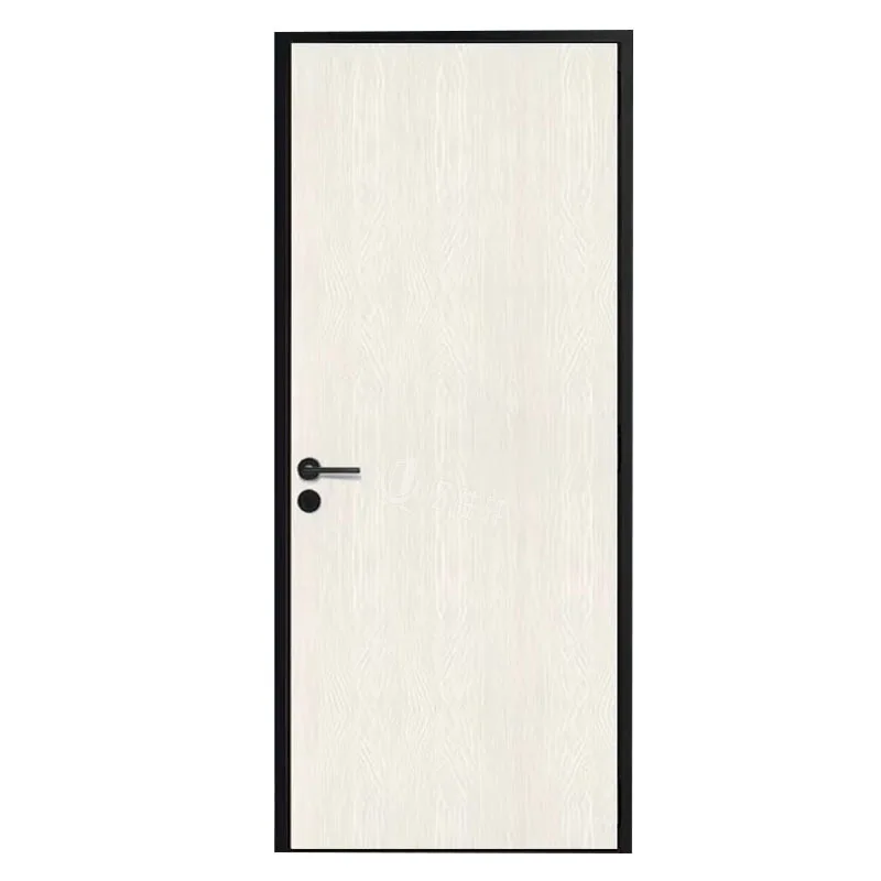 Modern Interior Design Invisible Frame Aluminum HPL finishes Wood Bedroom Door