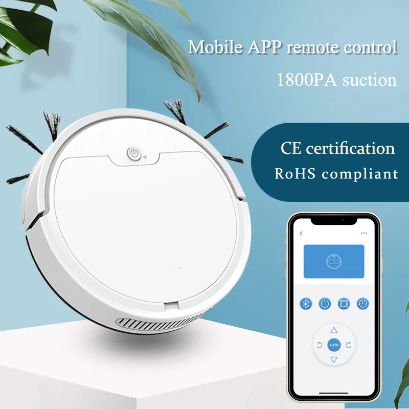 Smart mini  wireless automatic robot slim 3 in 1 robot vacuum cleaner with sweep/mop cleaning for home dropshipping