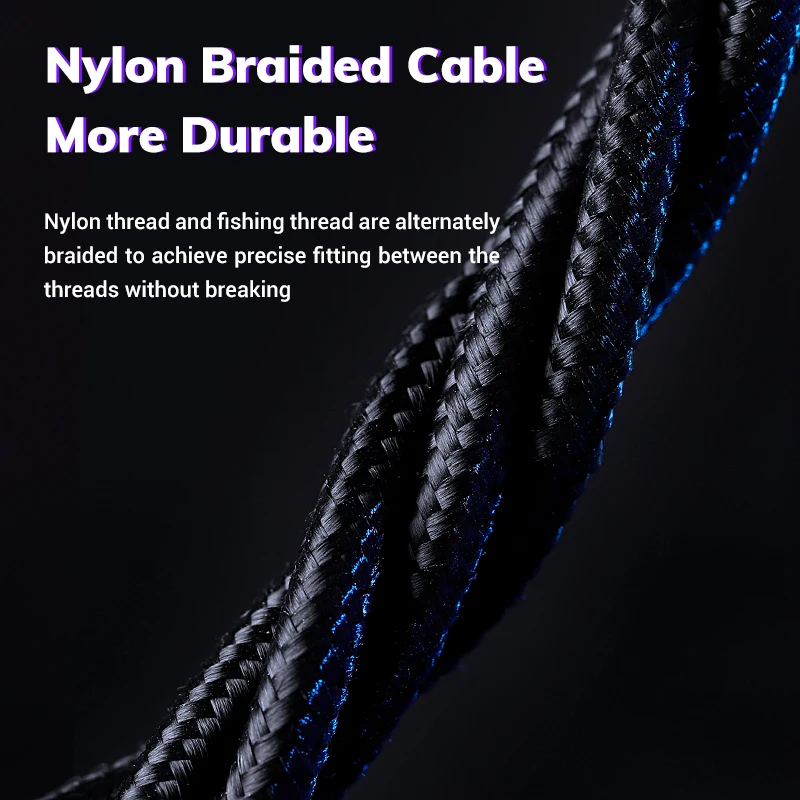 
Custom Logo AM60 1M 2020 Upgrade 3rd Gen 3A Fast Charging LED Magnetic 8 Pin Cable 