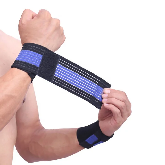 Adjustable Breathable Wrist Sweat Bands Sport Wrist Wraps For Training
