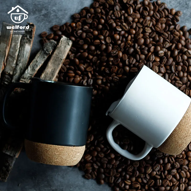 
Welford Wholesale White Reusable Tea Milk Custom Logo Porcelain Cappuccino Cup Ceramic Coffee Mug 