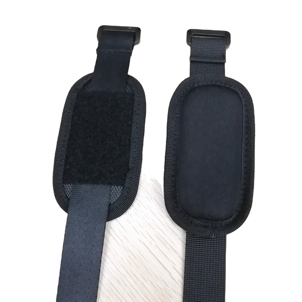 Factory direct sale soft nylon hook and loop holding strap with pad