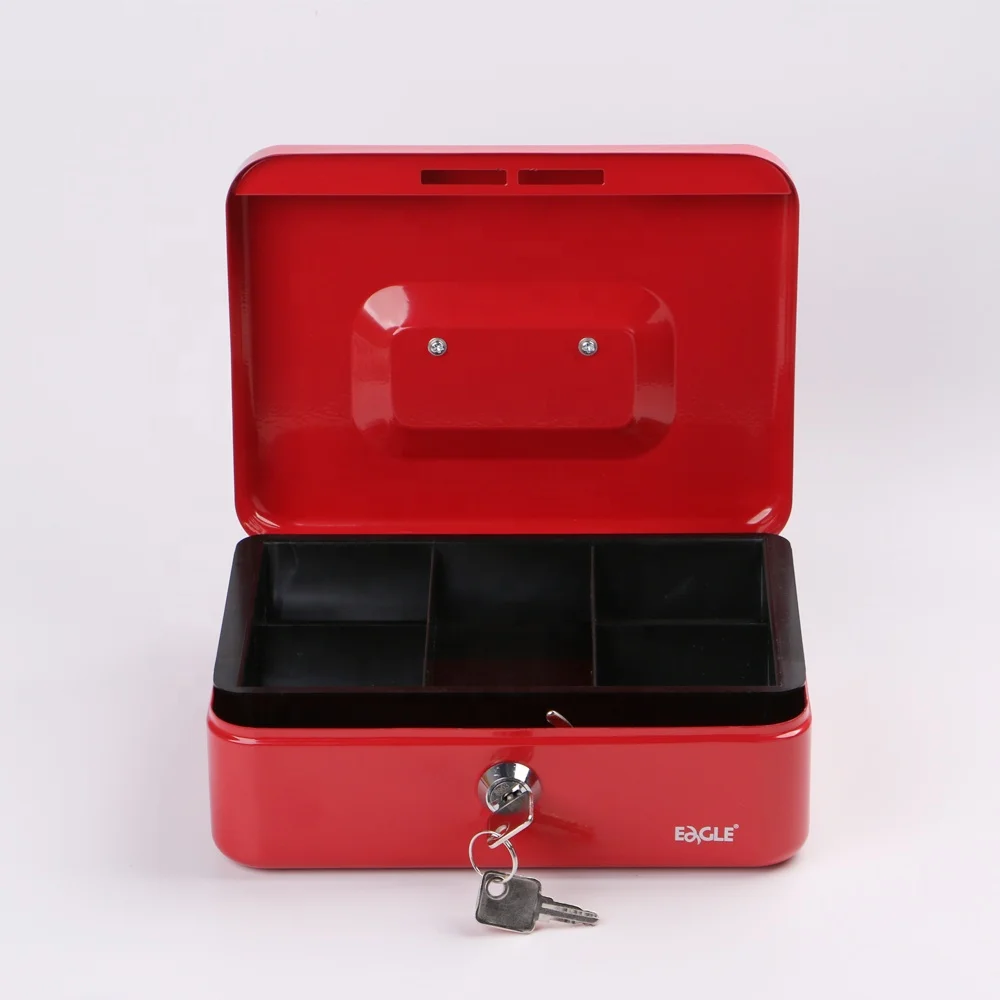 Eagle Safety Cash Box  Stationery Small Size Metal Safe Deposit Cash Box