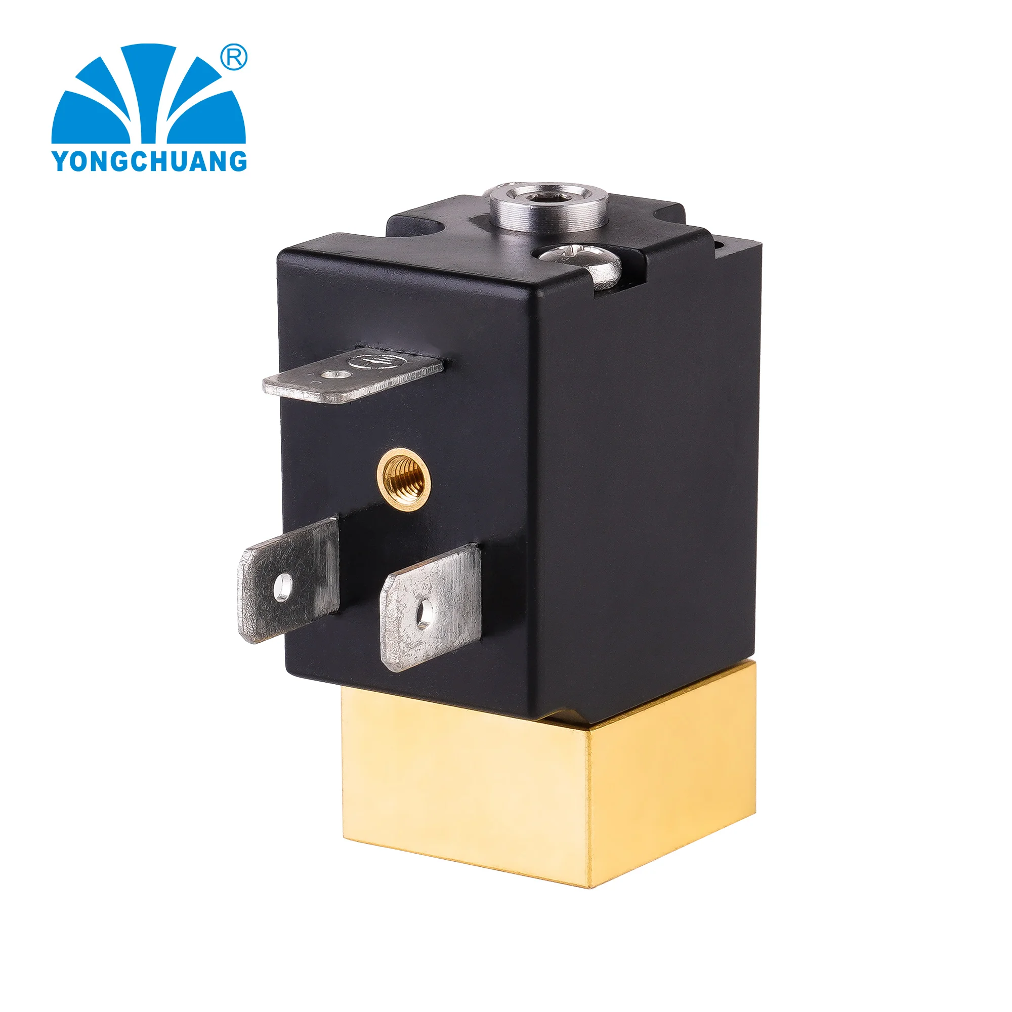 Brass stainless steel medical miniature proportional air solenoid valve 12v for medical