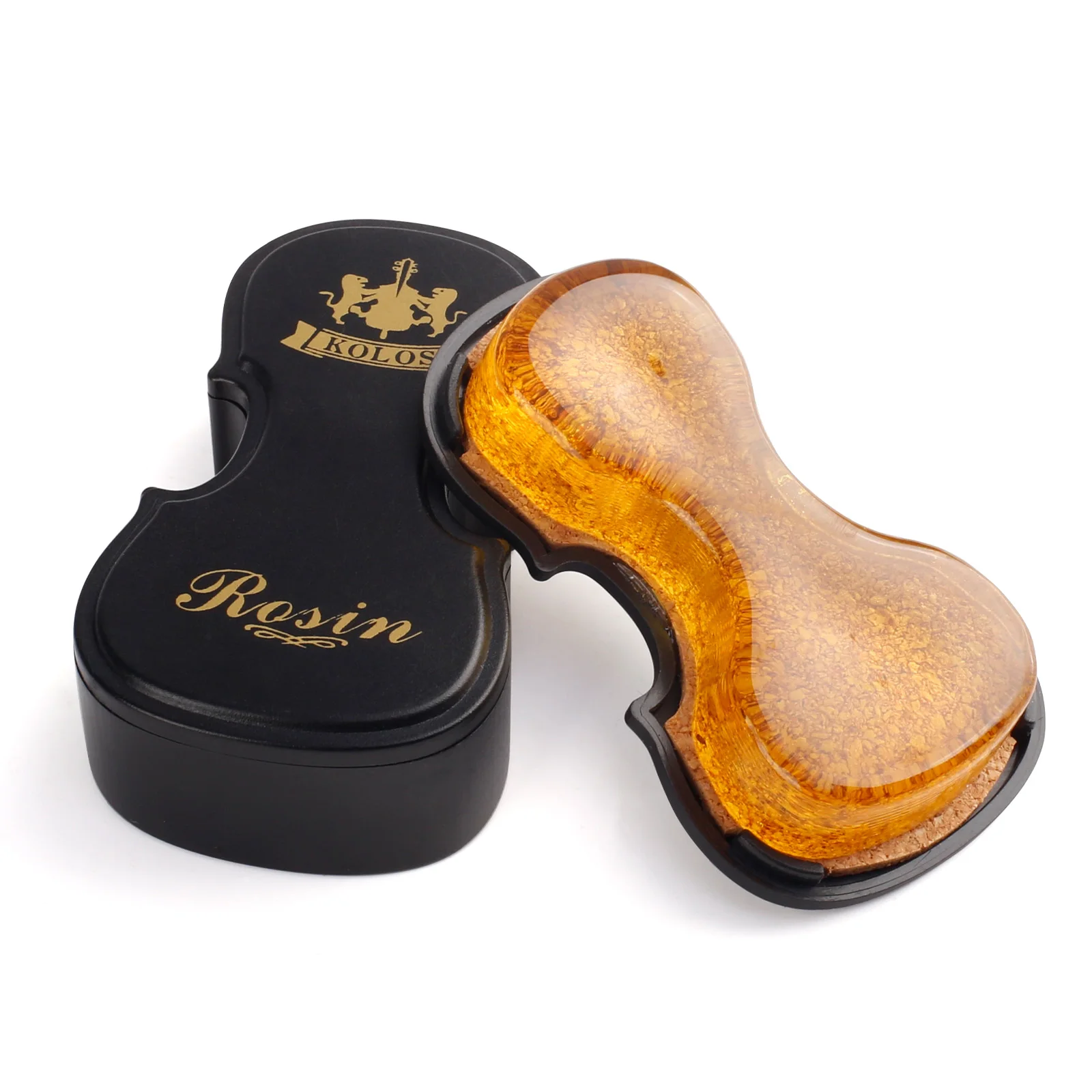 Violin Shape Wood Box Packaged Professional Violin Rosin the Original Low Dust Rosin String Instrument Accessories