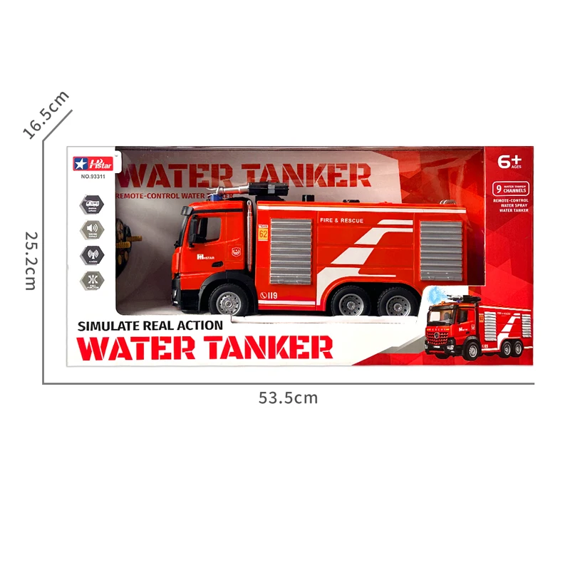 wholesale RC Tanker fire truck with Spray water  remote control truck car for children