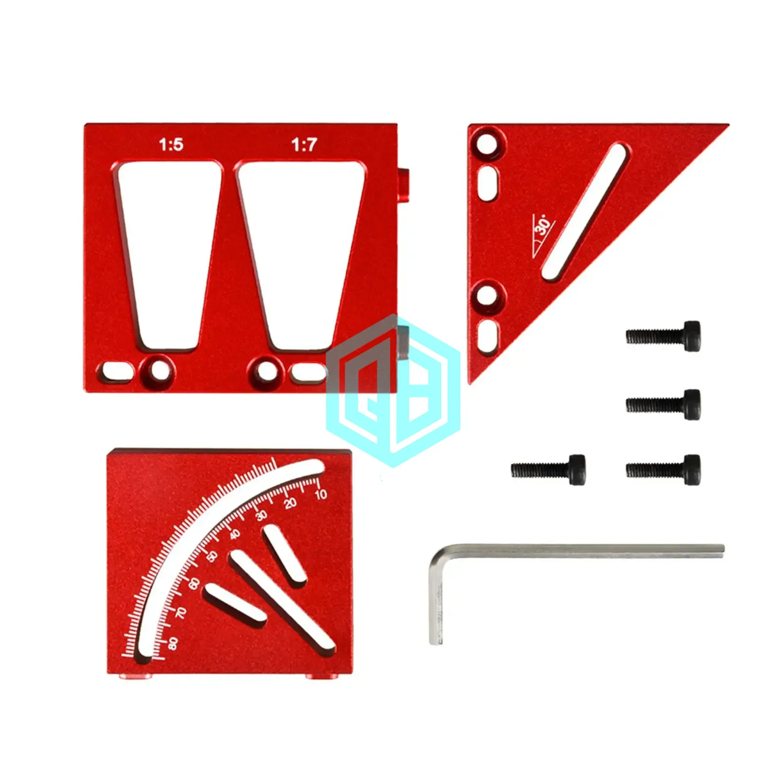 CNC Machining Anodized Steel Parts Metal Milling Square Ruler Square Protractor Carpenter Tools with High Quality Aluminum