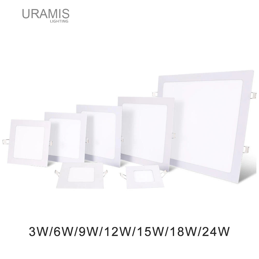 Fast Delivery 3W 6W 9W 12W 15W 18W 24W led panel light recessed slim panel lights