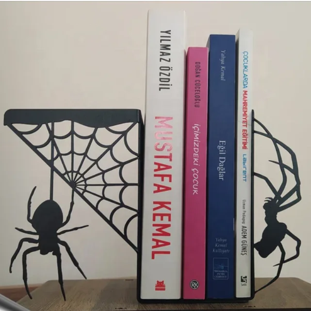Подставки для книг в виде паутины Черные Декоративные подставки металлическом стиле дома лазерная резка металлические