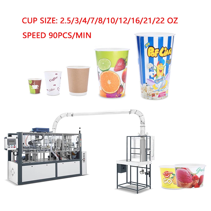 70-95pcs/min Economic Space Occupation Disposable Coffee Semi Paper Cup Making Machine Paper Bowl Forming Machine