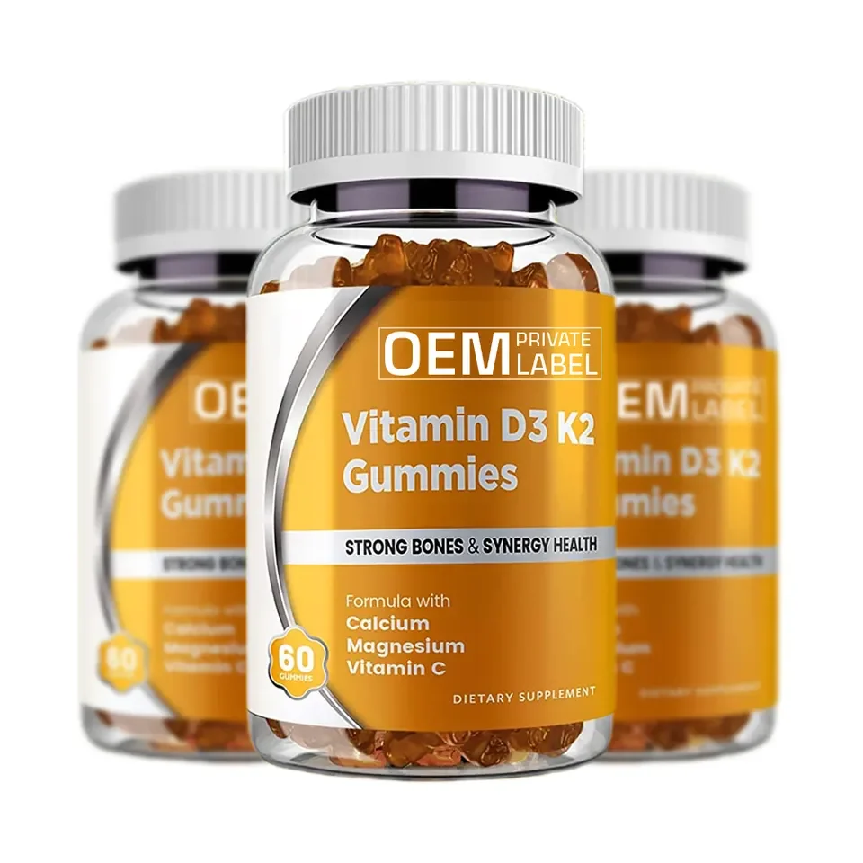 Biocaro Natural Flavor Vitamine Gummies Vegan Vitamins Supplement Vitamin D3 & K2 Gummy