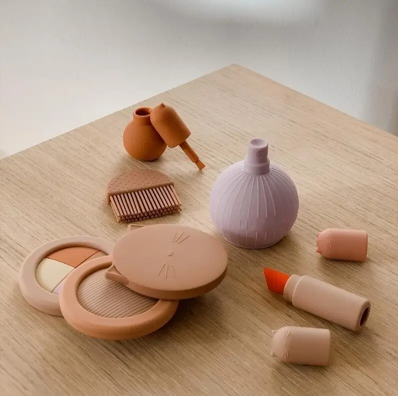 Силиконовый набор для макияжа силиконовый косметический комплект ролевых игр детский игрушка