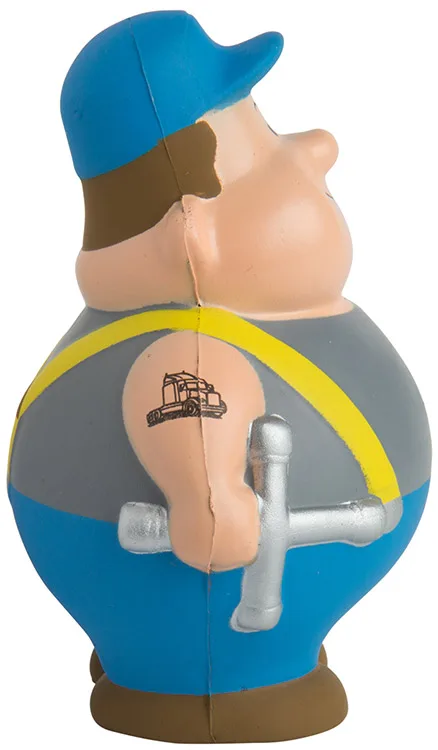 Custom PU round Squishy Fat Doll Trucker Bert Anti-Stress Ball Toy Unisex Logo Squeeze Shape with Personalized Logo