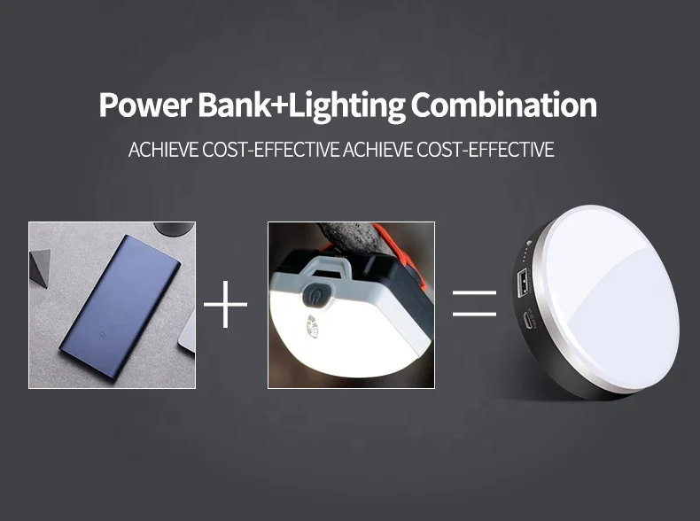  Portable 80 W Emergency LED Light Lamp Bombillo with USB Power Bank 10000 mAh Capacity Charging For Computer Laptop