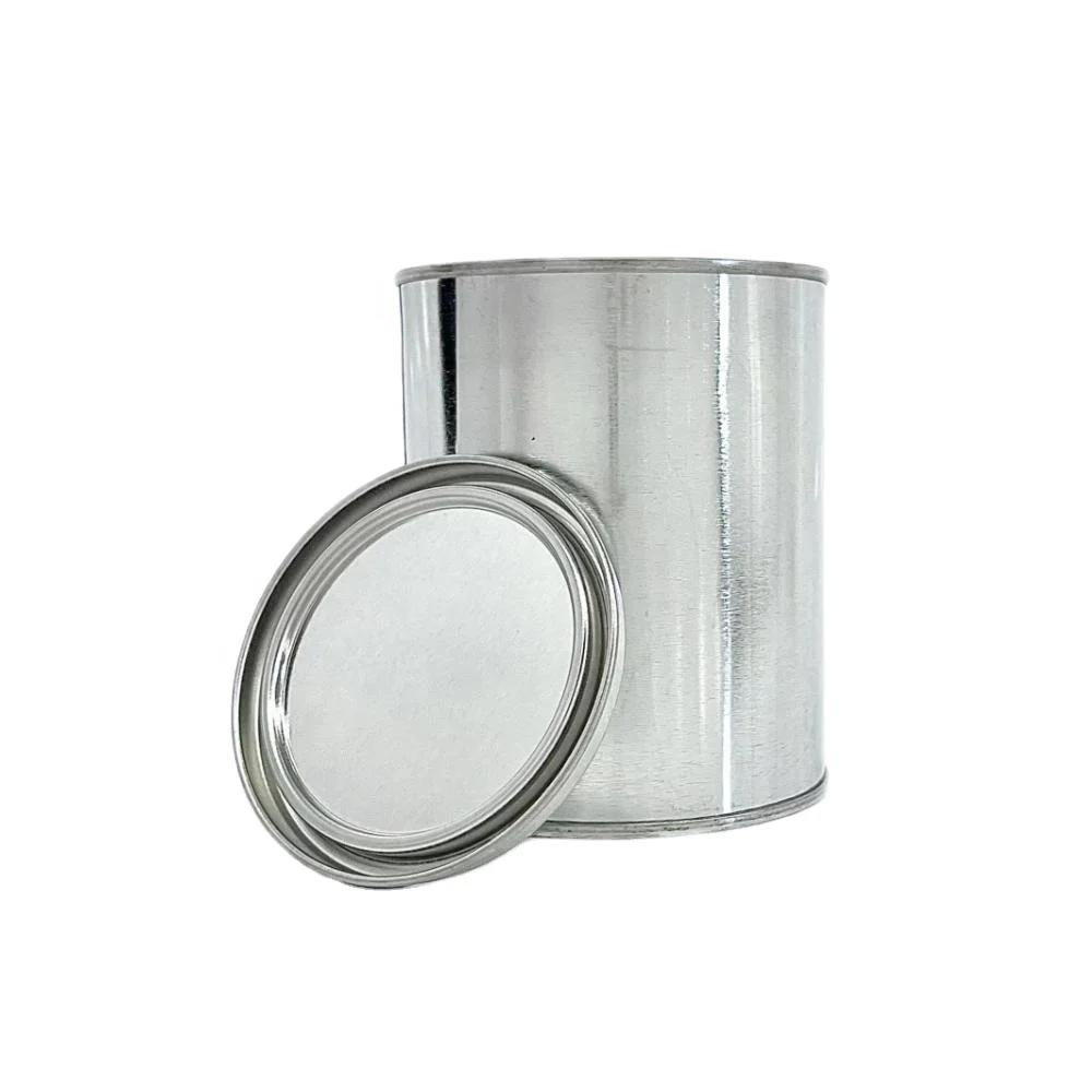 0.5 Litre Round Metal embossed chemical coating car paint packaging tin cans With Metal Lid