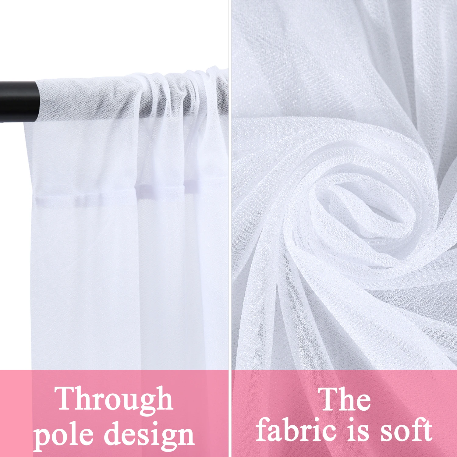 Chiffon Wedding Party Backdrop Drapes Curtain Baby Shower Birthday Party Stage Background DIY Home DecorationTextile