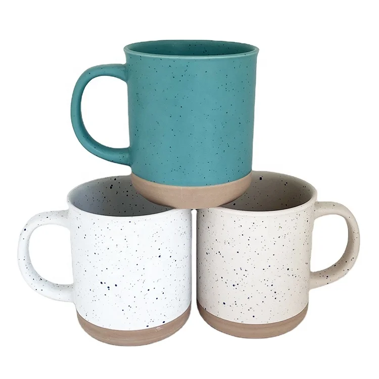 Customizable Logo Glaze Personalize Mug 330ml  Unglazed Base Ceramic Printed Mug with Raindrop Design