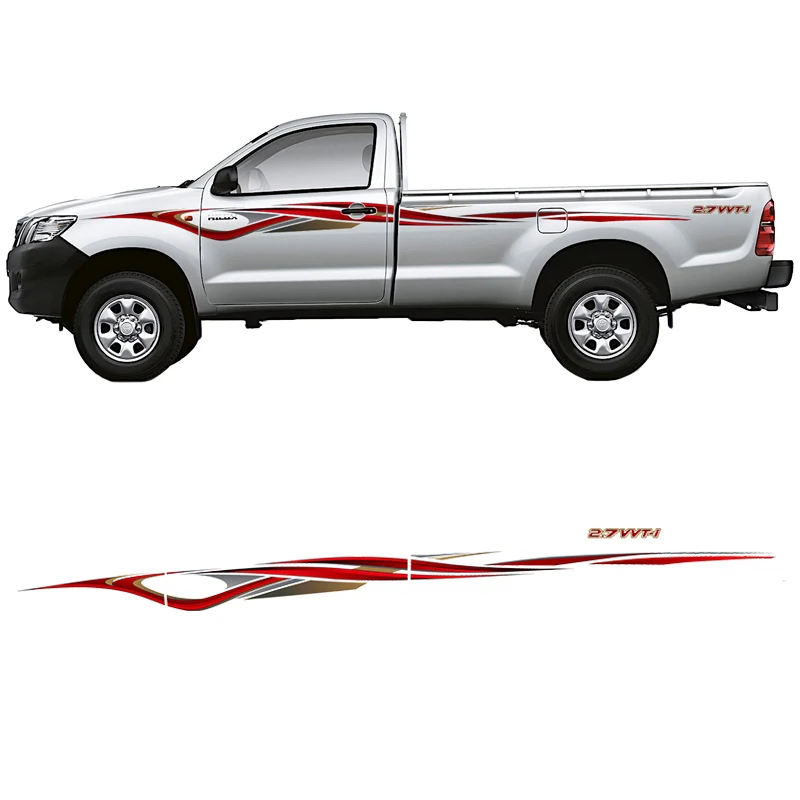 Zhuocai Car Side Decals Custom Car Stickers For 2017 Hilux Car Sticker Decal
