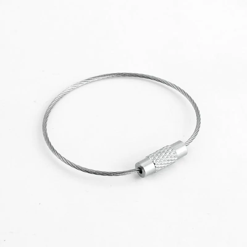 China Wholesale Stainless Steel Wire Keychain Cable Key Ring