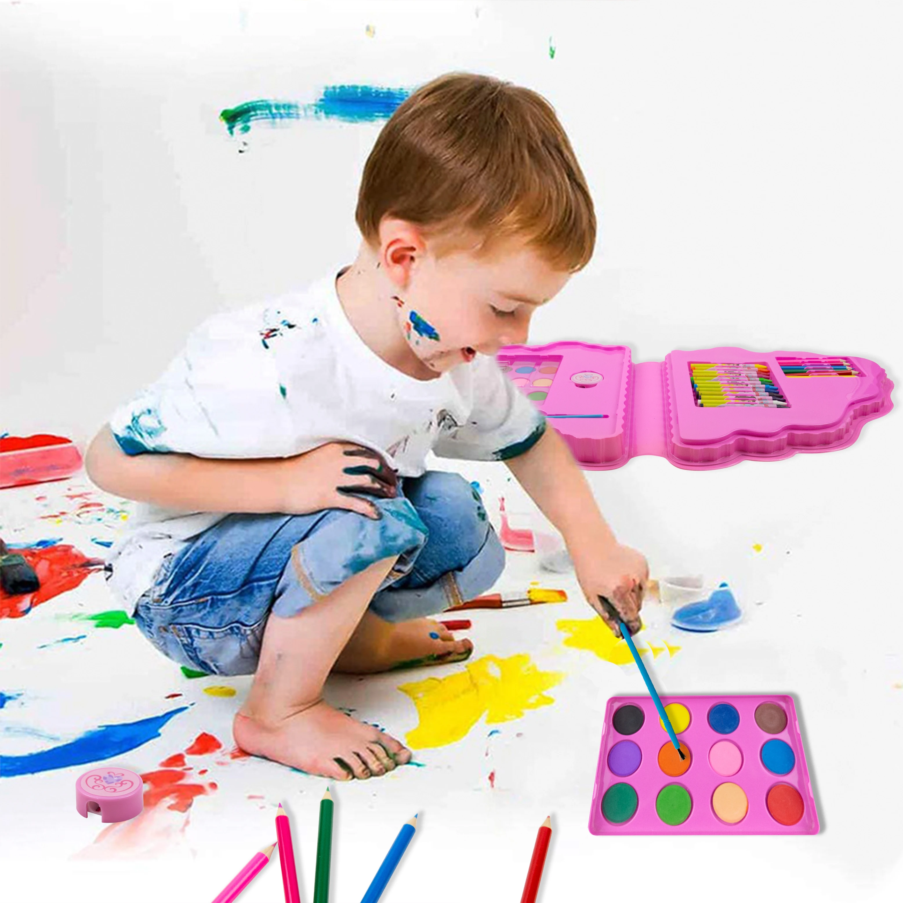 Kids Creative Drawing Stationery Crayons Watercolor paints Color pencils butterfly set de arte art sets painting set