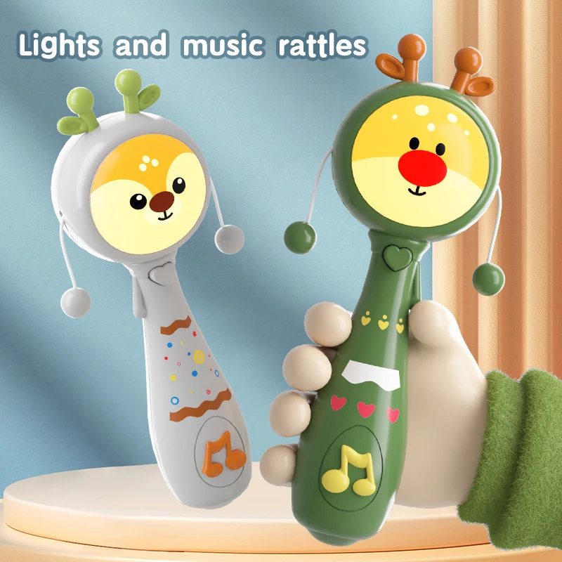 18month  Infant Christmas Gifts Elements Baby Shaker Baby Educational Games Baby Gum Music Rattle Toys