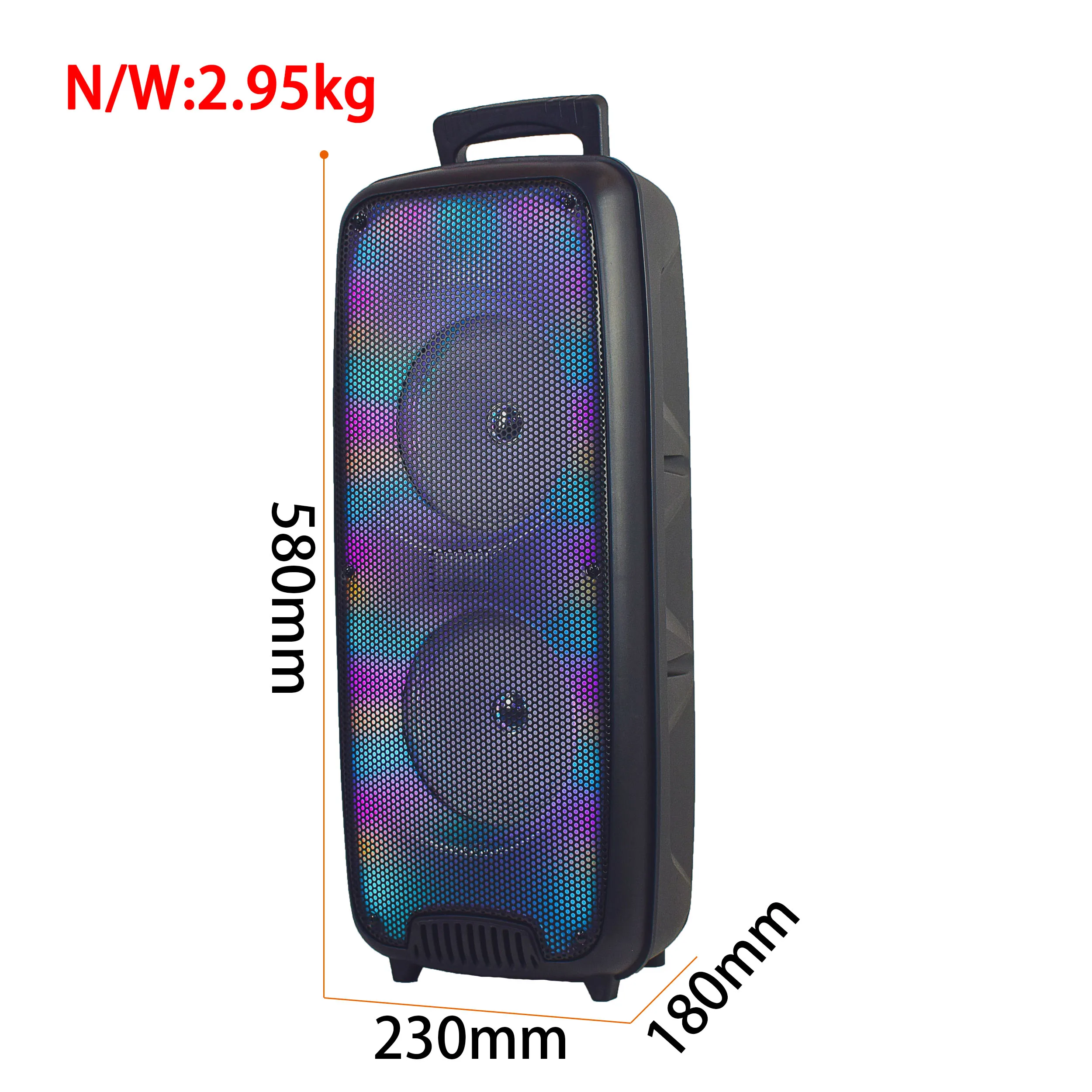 
ailipu alp65214 6.5' Double Amplifiers Professional Loud Superb Sound Portable Versatile Wireless Bt Outdoor Speaker 