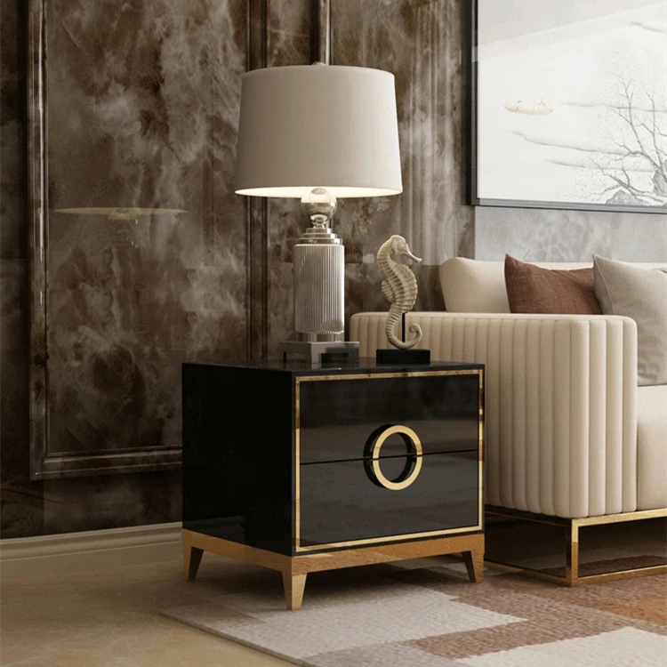 Modern Luxury Nightstands Living Room Bedroom Side Table with Drawer Bedside Table Wooden nightstands