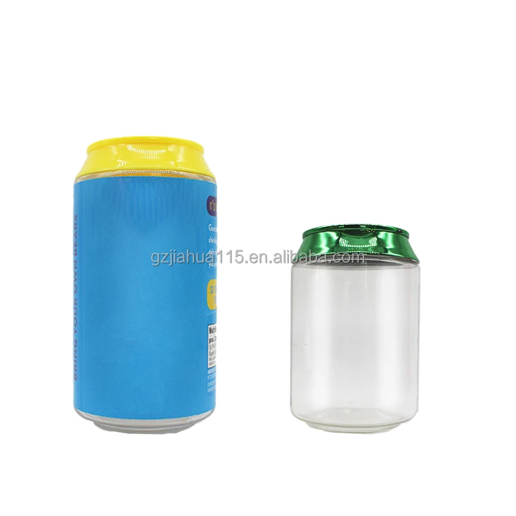 Transparent plastic cola can packaging beauty egg food toy with screw lids