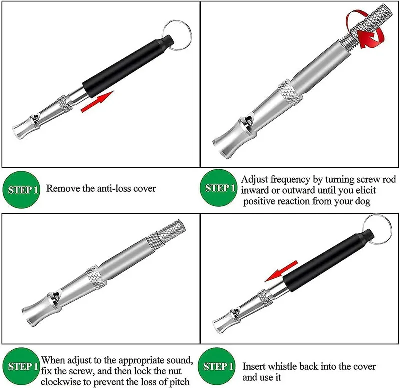 Adjustable Ultrasonic Dog Whistle to Stop Barking for Dogs, Recall Training, Professional Ultrasonic Silent Dog Whistle