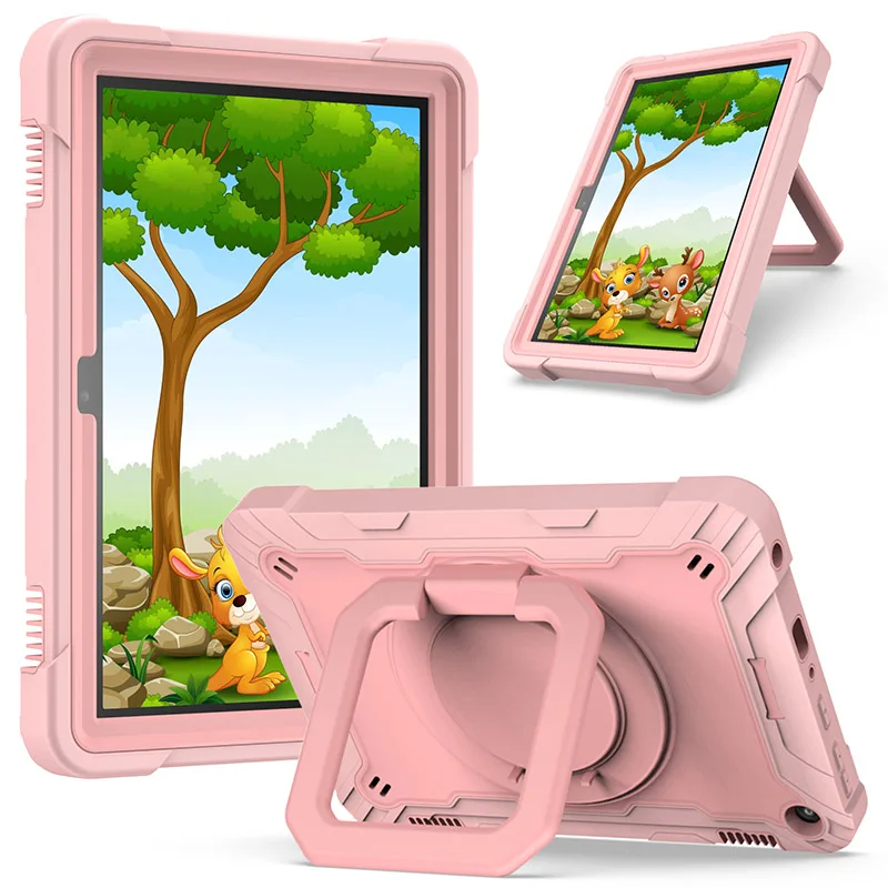 Новый стильный детский разноцветный защитный чехол для планшета Amazon Kindle Fire HD 8/8 Plus 2020 ударопрочный чехол с вращающейся на 360 градусов ручкой и подставкой