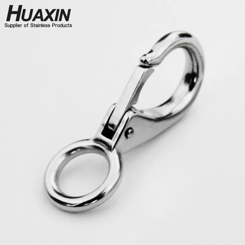 Stainless Steel SS304/316 Rigid Fixed Eye Snap Spring Hook 6mm 2# Manufacturer