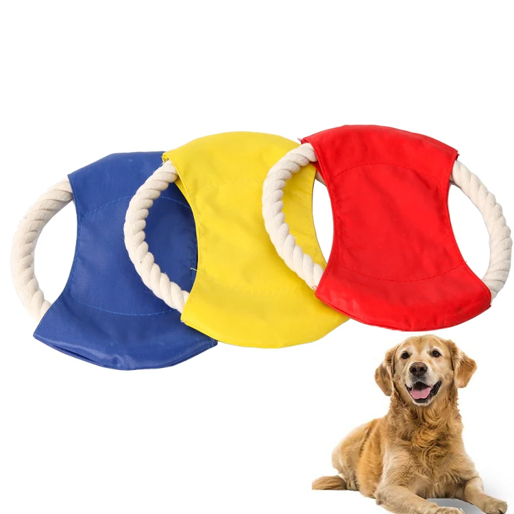 
Хлопковая веревка, жевательная игрушка для собак, летающий диск, веревка, игрушка для собак, игра и тренировка, интерактивные игрушки 