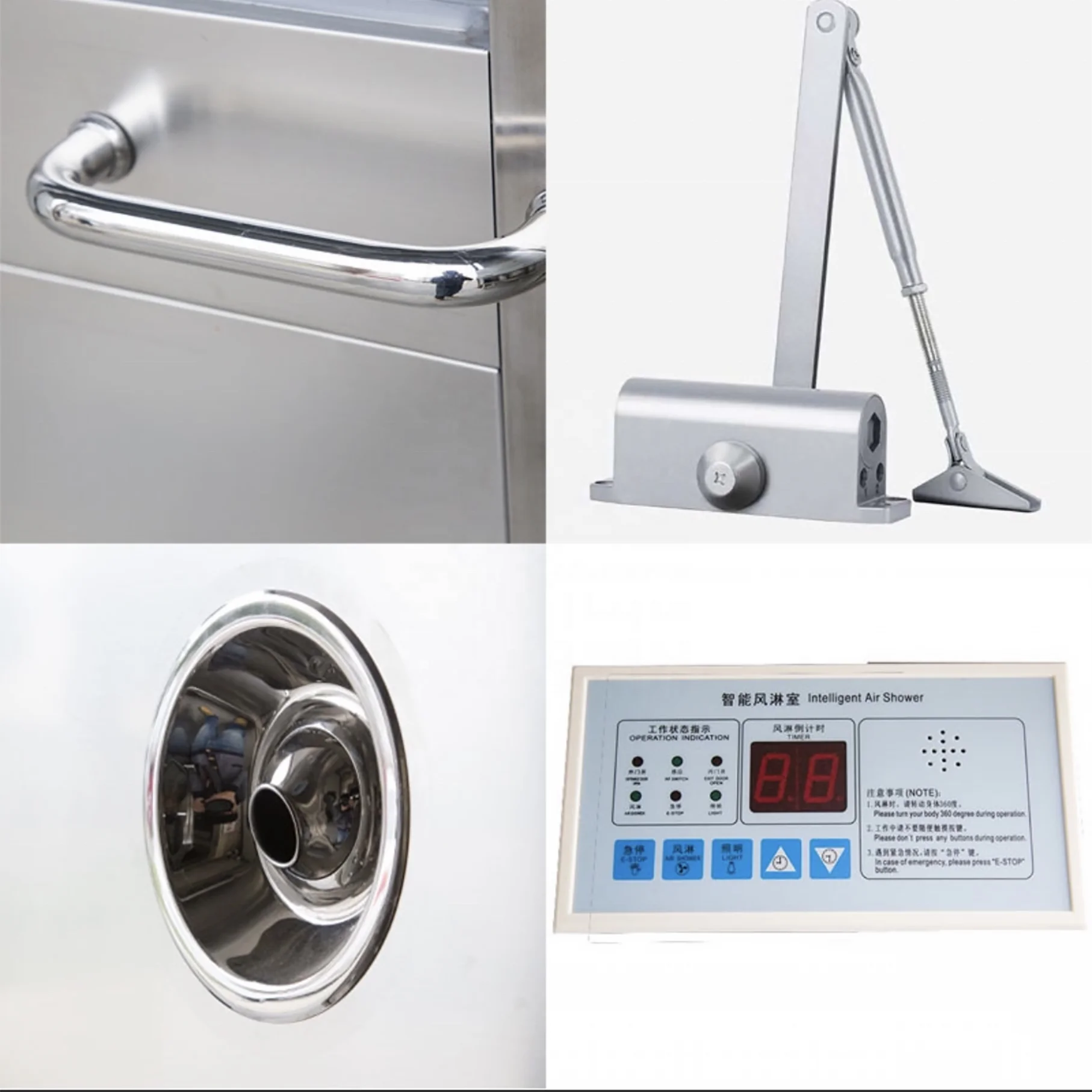 Factory Price Industrial Automatic Stainless Steel Air Shower New Design Cleanroom Laboratory Industries Core Motor Engine