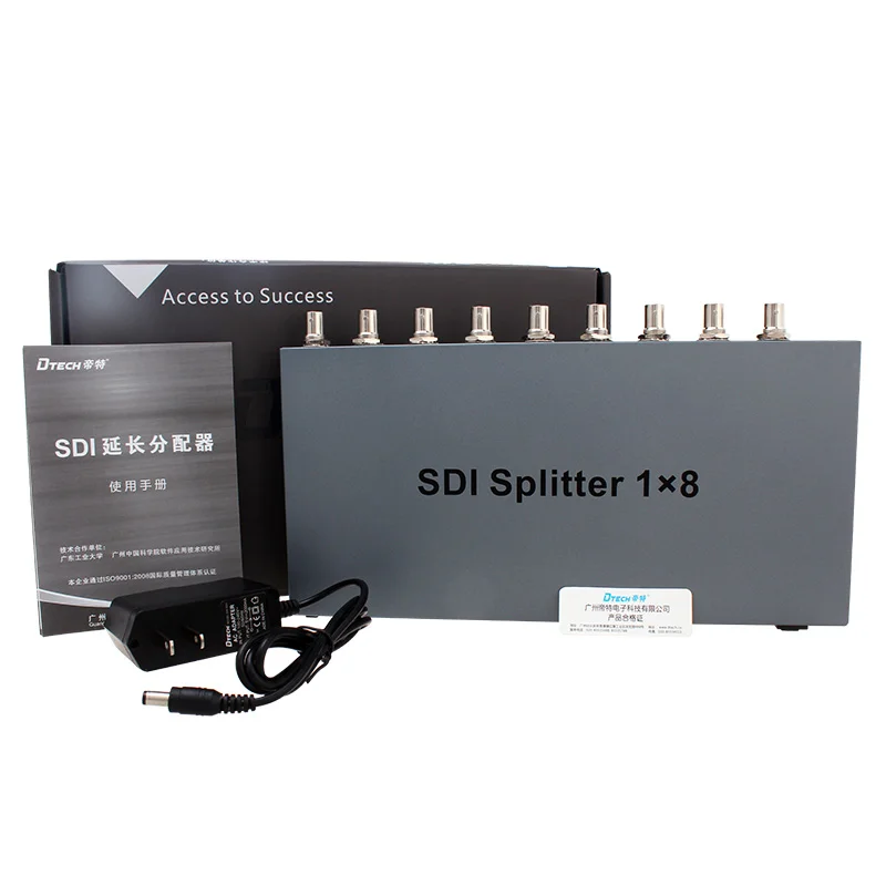 Dtech High Quality 1080P 60Hz 3G Splitter Support SDI Standard High Definition SDI Splitter