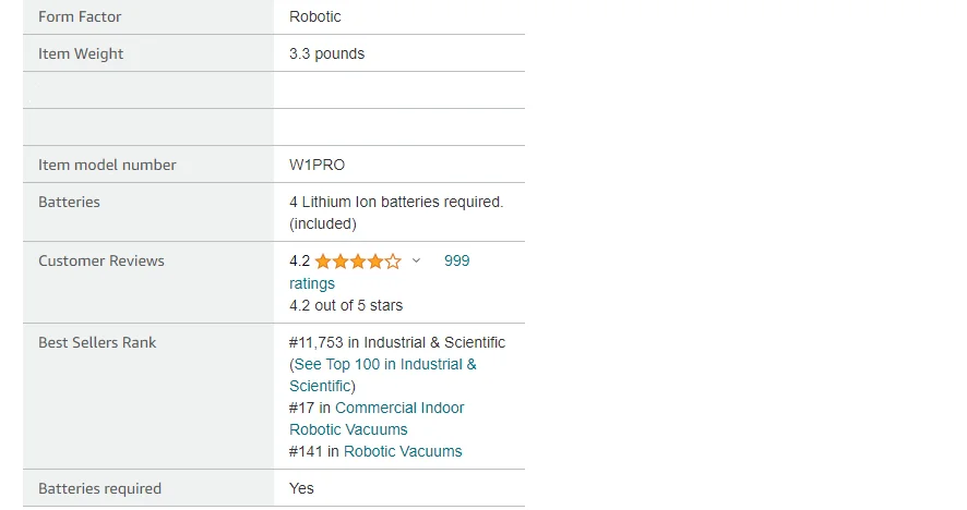 Product details 20% offEnds in 05:47:53 ECOVACSs Winbot W1 Pro Window Cleaning Robot, Intelligent Cleaning with Dual Cross