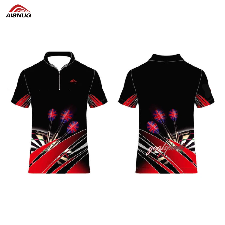 customized sublimation ladies pocket zipper  polo custom dart shirts