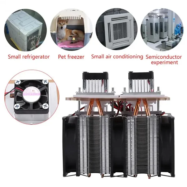 144W Dual-Core Semiconductor Peltier Air Cooling Dehumidification Equipment Featuring Silicon Wafer Technology